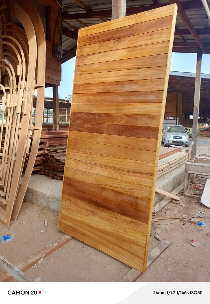 Craftsman installing wood door